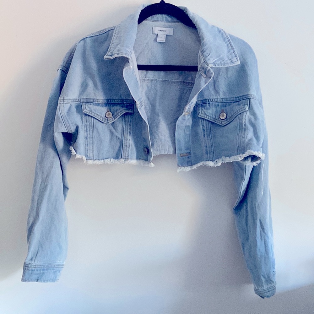 Forever21 Cropped Denim Jacket.
